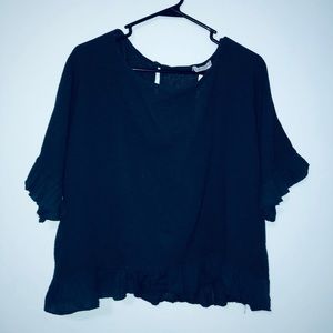 NWT Women's Linen Navy Blouse NWT